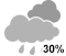 Periods of drizzle or rain (30%)
